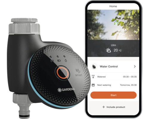 Gardena Smart Water Control med tillhörande smartphone-app för trädgårdsbevattningsstyrning