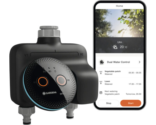 Gardena Smart Water Control med smartphone-app för trädgårdsbevattning