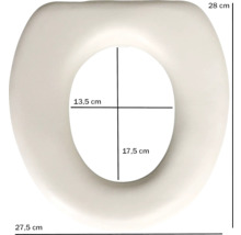 Toalettsits med måttangivelser