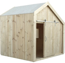 Trädgårdshus i trä med skjutdörr för utomhusbruk