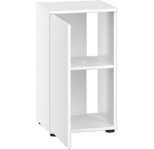 Vitt underskåp med en dörr och två hyllor