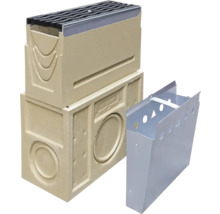 Dräneringsränna med galler och slamhink