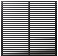 Insynsskydd av trä med horisontella lameller