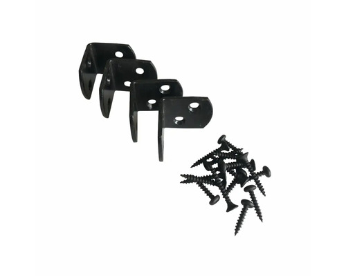 Vinkelbeslag med skruvar