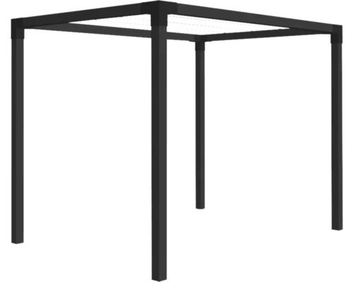 Pergola PLUS Daylife modell 6 Fristående svart altantak med transparent tak
