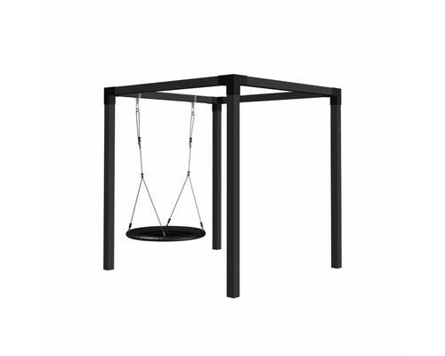 Fristående gunga med rund sits och metallram