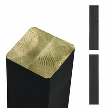 Trästolpe av trä, svart