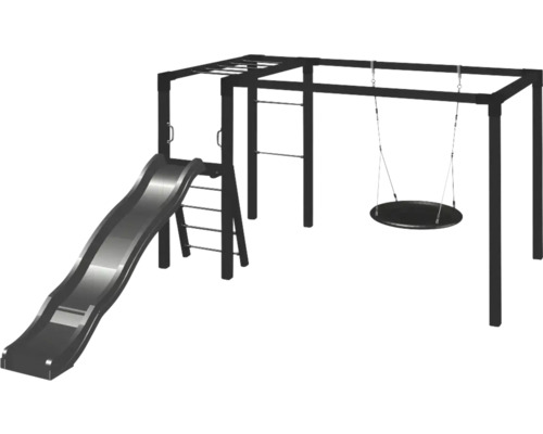 Gungställning PLUS Daylife modell 4 Lekplatsutrustning med rutschkana, stege, klätterställning och gunga