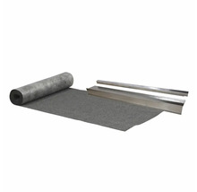 Takränna med takpappsrulle och rännkrokar