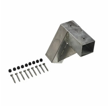 Metallstolpshållare med skruvar och täcklock