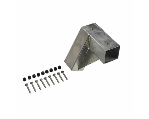 Metallstolpshållare med skruvar och täcklock