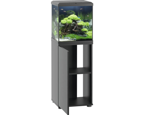 Akvariekombination med underskåp, inklusive växter och fiskar