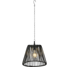 Pendellampa med kedjeupphängning och lampskärm av snöre