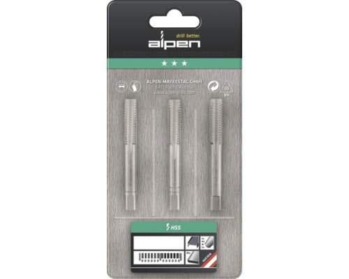 Alpen gängtapp set i blisterförpackning