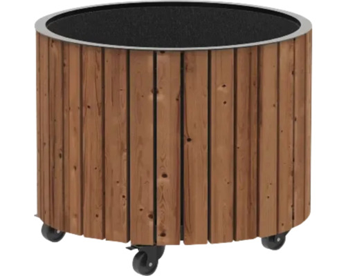 Planteringslåda PLUS Circle Ø55/45 cm Rund blomkruka av trä med hjul
