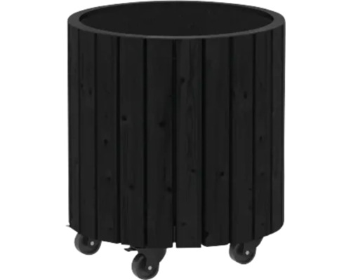 Planteringslåda PLUS Circle Ø40/45 cm Träplanteringskärl med hjul