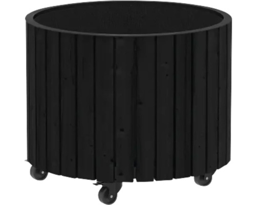 Planteringslåda PLUS Circle Ø55/45 cm Rund blomkruka i trä med hjul