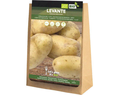 Förpackning sättpotatis av sorten Levante