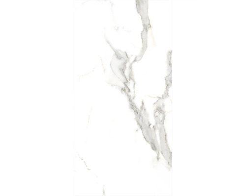 Vit platta med marmormönster