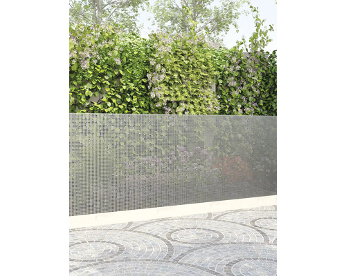 Pergola med klätterväxter och metallskärm