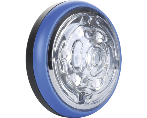 Rund LED-lampa med blå kant