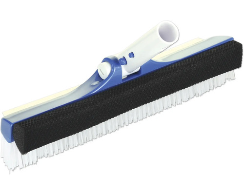 Poolborste med svamp och borst