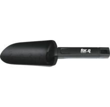 Trädgårdsspade i plast med for_q logotyp