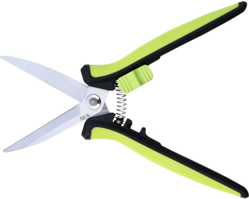Trädgårdssax med fjäder och plasthandtag
