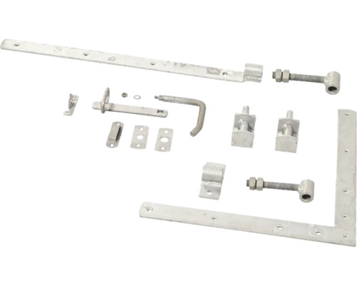 Metallgrindbeslag set med spärr, band och tillbehör