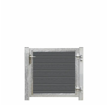 Trädgårdsgrind med träfyllning och metallram