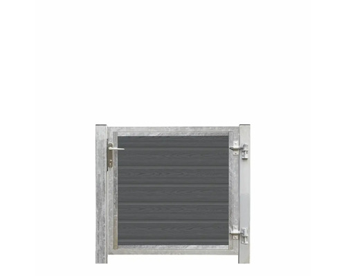 Trädgårdsgrind med träfyllning och metallram