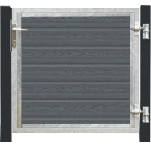 Trädgårdsgrind med träutseende och metallram