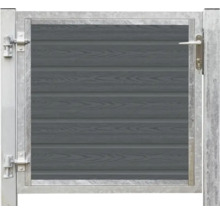 Trädgårdsgrind med träinsats och metallram