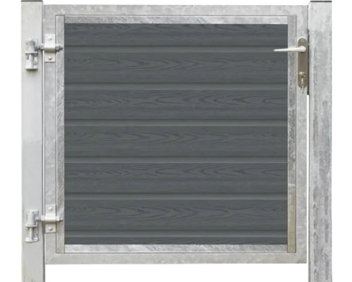 Trädgårdsgrind med träinsats och metallram