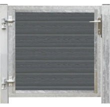 Trädgårdsgrind med träfyllning och metallram