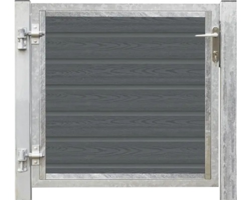 Trädgårdsgrind med träfyllning och metallram