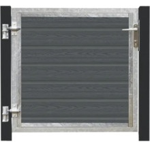 Trädgårdsgrind med träfyllning och metallram