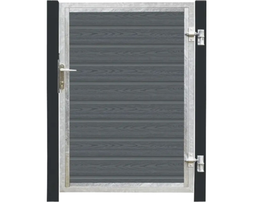 Trädgårdsgrind med trästruktur och metallram