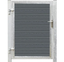 Trädgårdsgrind med trästruktur och metallram