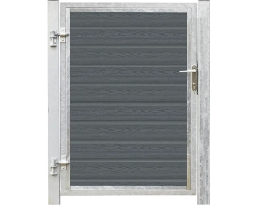 Trädgårdsgrind med trästruktur och metallram