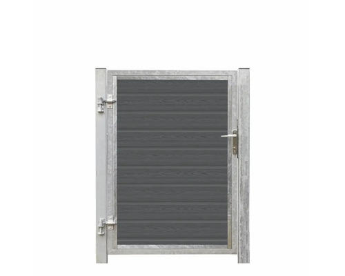 Trädgårdsgrind med träfyllning och metallram