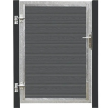 Trädgårdsgrind med trästruktur och metallram