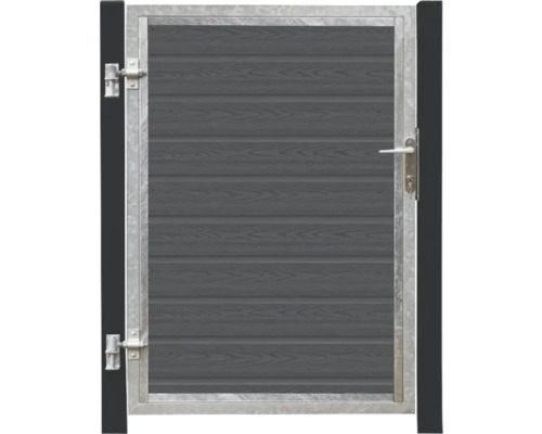 Trädgårdsgrind med trästruktur och metallram