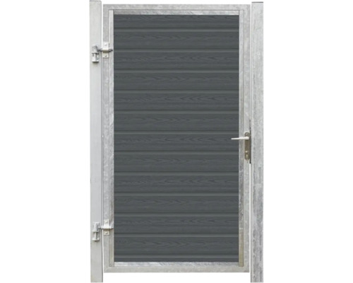 Trädgårdsgrind med trästruktur och metallram