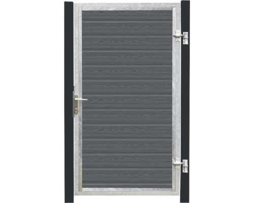 Trädgårdsgrind med ram och horisontella paneler