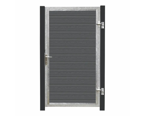 Trädgårdsgrind med ram och dörrlås