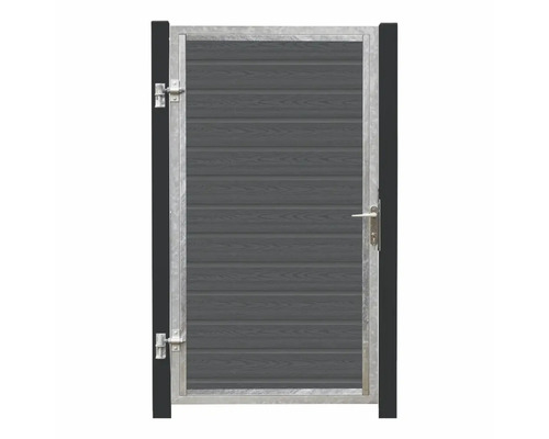 Trädgårdsgrind med träfyllning och metallram