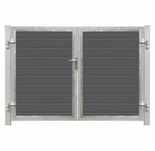 Dubbelgrind med träfyllning och metallram