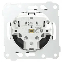 Bakifrånvy av ett enda Schuko-uttagsinsats