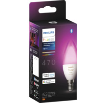 Philips Hue White and Color Ambiance lampa E14 i produktförpackning